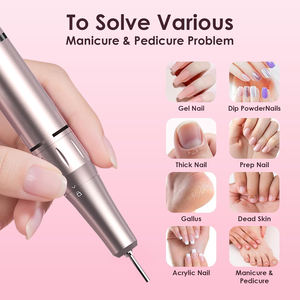 La mejor lima de uñas eléctrica Efile profesional para uñas Taladro de uñas acrílico Herramienta de salón portátil inalámbrica con pilas - Product Image 2