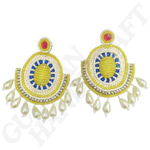 Pendientes bordados en forma de flor personalizados inspirados en la naturaleza, joyería Vintage tejida a mano ecológica para fiestas, pendientes de moda - Product Image 5