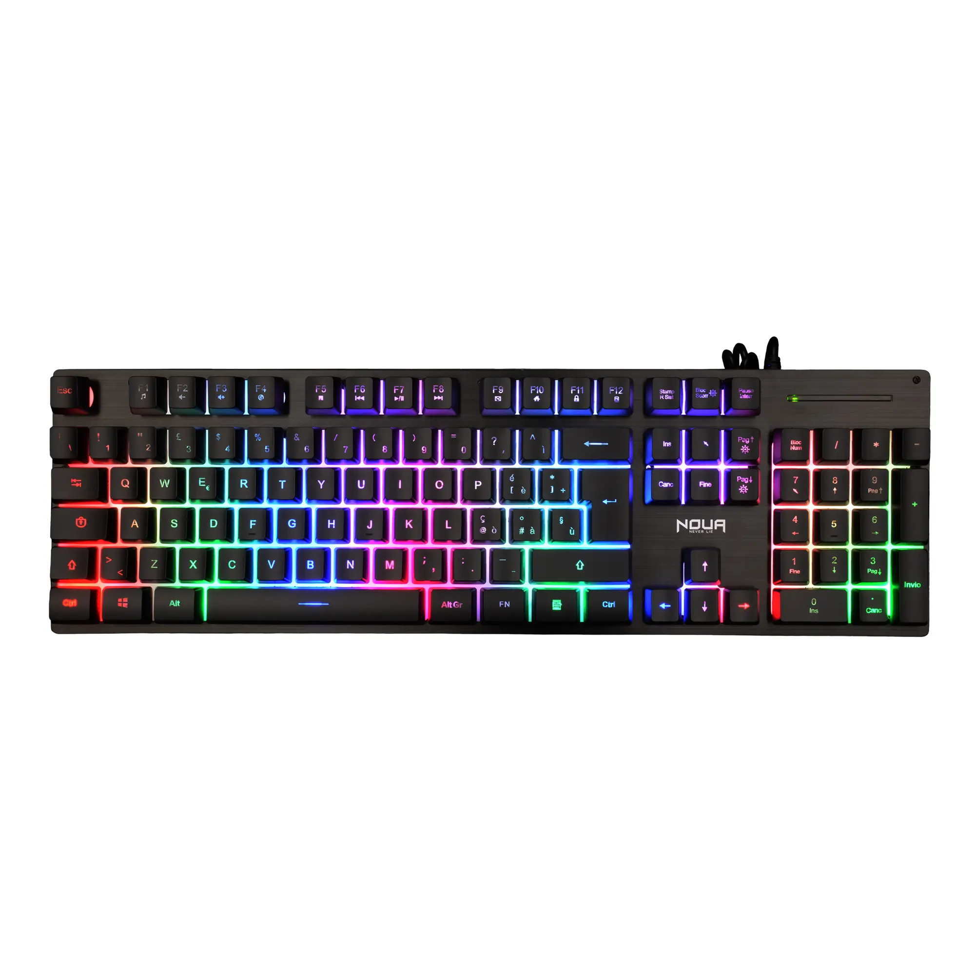 Keyboard Gaming Membranical Keyboard RGB 105key Anti-ghosting Backlit LED USB Wired For Gamer PC Computer Laptop