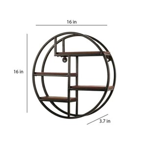 ชั้นวางของติดผนังทรงกลมทำจากโลหะงานหัตถกรรมบริสุทธิ์สำหรับจัดเก็บ - Product Image 3