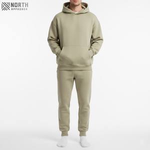 Venta al por mayor de algodón polar traje de sudor con capucha Jogging gimnasio chándal para mujeres transpirable antiarrugas sudaderas con capucha y pantalones de sudor conjunto - Product Image 6