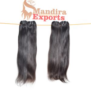 100% vente en gros non transformés remy jeunes cheveux vierges couleur noire naturelle faisceaux droits extensions de cheveux humains indiens - Product Image 6
