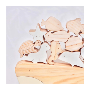 Venta al por mayor de juguetes de madera hechos a mano sin terminar sin pintar: juguete de madera creativo de alta calidad juguete de madera pintable independiente apilable - Product Image 3