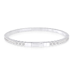 5.3CT Lab Grown Diamond Tennis <b>Bangle</b> 10KT <b>Solid</b> <b>Gold</b> IGI Certified Rhodium Plated Statement Bracelet Luxury Jewelry OEM ODM - Product Image 2