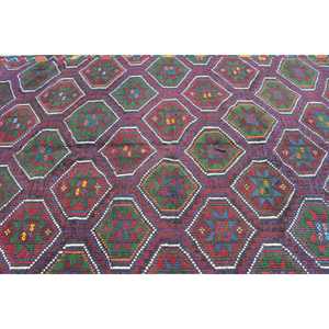 Tapis de 6,7 x 11 pieds, tapis turc vintage surdimensionné, tapis en laine rouge Kilim - Product Image 5