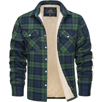 Vestes à carreaux personnalisées, manteaux d'hiver à manches longues en coton pour hommes, chemises décontractées coupe-vent