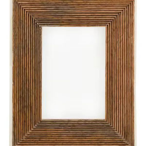 Nouvelle Arrivée Cadre Photo Rectangulaire en Bois Texturé Marron Fait Main Style Vintage Moderne Rustique pour Table - Product Image 1