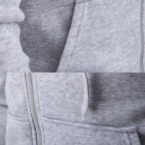 Fabricante OEM, Sudadera con Capucha y Cremallera para Hombre, Mezcla de Poliéster/Algodón, de Alta Calidad, Lisa, Estilo Urbano, Chaqueta con Logotipo Personalizado, Transpirable - Product Image 3