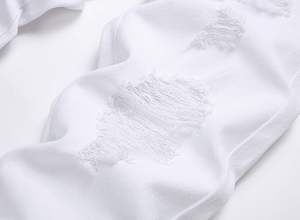 Pantalon en jean déchiré pour homme, coupe droite, décontracté, respirant, tendance printemps, vente chaude - Product Image 4