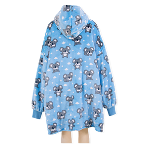 Custom Printed Lounging Wearable Hoodie <b>Blanket</b> Oversized Fleece Snuggle Hooded <b>Blanket</b> Cambodia Apparel OEM Factory - Product Image 3