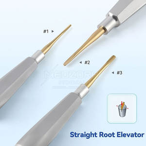 Kit complet d'élevateurs dentaires avec poignées ergonomiques en acier inoxydable, réutilisables et écologiques pour une extraction dentaire facile - Product Image 3