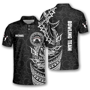 High performance mens <b>bowling</b> shirts made with soft stretch fabric and sublimation prints for clean team presentation - Product Image 6