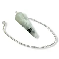 Rainbow moonstone dowsing pendulum wholesale crystal gemstone pendulum for healing wicca product