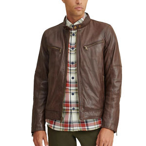 เสื้อแจ็คเก็ตหนังผู้ชาย แห้งเร็ว ระบายอากาศดี บริการ OEM พร้อมจัดส่ง ราคาดีที่สุด เสื้อแจ็คเก็ตหนังผู้ชายสั่งทำพิเศษ พร้อมโลโก้ด้านหน้า - Product Image 1