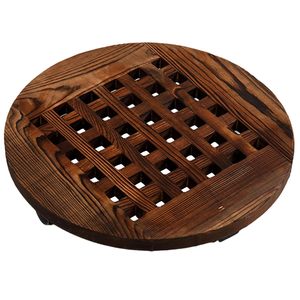 Support de plante roulant en bois brun robuste Creations - Product Image 5