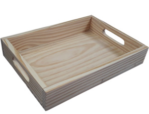 Look artistique 100% plateau en bois sculpté à la main en bois pur Shesham meilleur fournisseur de plateaux en bois de vente de l'Inde (AC 9617) - Product Image 2