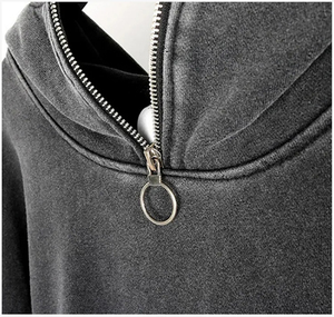 Sudadera con Capucha Oversize de Algodón 100% con Hombros Caídos y Estampado Personalizado para Hombre, Estilo Vintage, Venta al por Mayor - Product Image 5