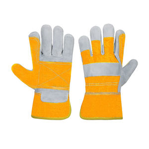 Guantes de trabajo hechos de cuero antideslizante de alta calidad Color sólido Mano de seguridad resistente Guantes de trabajo de precio barato - Product Image 2