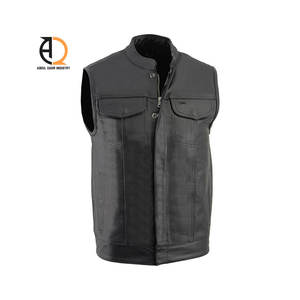 Chaleco de Cuero para Hombre de Diseño Personalizado - Color Personalizado y Talla Grande, Prenda Exterior sin Mangas, Casual y Transpirable - Product Image 3