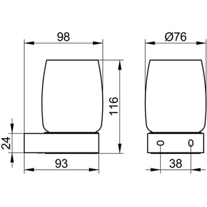 Keuco <b>Real</b> <b>Crystal</b> Glass Elegance Loose <b>Real</b> <b>Crystal</b> Clear for Bath & Toilet Supplies - Product Image 3