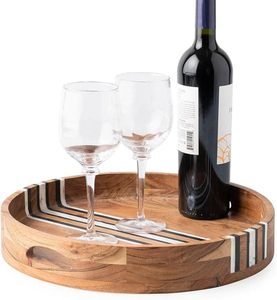 Plateau de service en bois moderne et polyvalent pour salle de bain et table, lavable au lave-vaisselle, à un seul niveau - M/S SHAAD HANDICRAFTS - Product Image 1