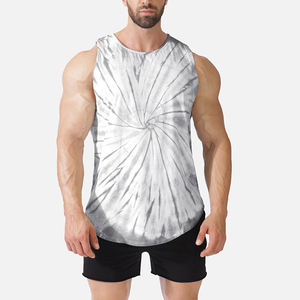 Camiseta sin mangas con dobladillo curvo deportivo de poliéster 100% para hombre, camiseta Boby Builder, sublimación, colores personalizados, patrón completo - Product Image 1