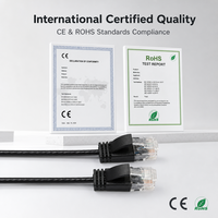 Kabel Ethernet XXD Cat6 Ultra Tipis 32AWG Tembaga Murni Kecepatan Tinggi 1000Mbps Kabel Patch Jaringan LAN Ramping Bersertifikasi CE Grosir