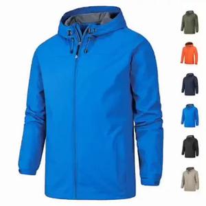 <b>Winter</b> New Men's Stand Collar Hooded Rain Coat Custom Design Outdoor <b>Running</b> Plus Size Windbreaker <b>Jacket</b> - Product Image 3