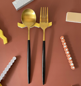 Couverts en marbre Repose-cuillère pour ustensiles de cuisine Vaisselle Hôtel et Restaurant Fournitures Accessoires de table - Product Image 2