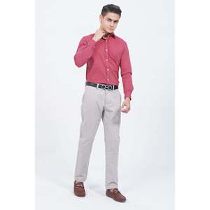 Chemise décontractée texturée coupe classique pour homme LEWIZ, collection designer avec logo personnalisé, 100 % coton popeline Oxford, teinte unie - Product Image 4