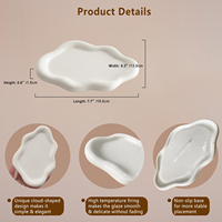 Plateau en céramique en forme de nuage gravé personnalisé, plat à bijoux personnalisable pour cadeau de mariage, décoration de la maison