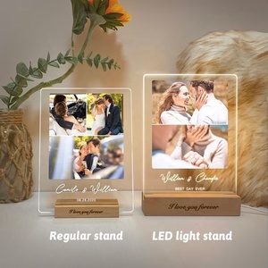Acrylic Tùy Chỉnh LED Ảnh Cắt Dán Ánh Sáng Với Bảng Đứng Siêu Đẹp Valentine Của Quà Tặng Cho Các Cặp Vợ Chồng Món Quà Kỷ Niệm - Product Image 6