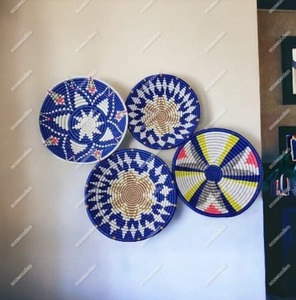 Panier décoratif mur osier décor à la maison moderne échantillon gratuit bambou rotin bois chambre décorations pour chambres Jute suspendu - Product Image 1