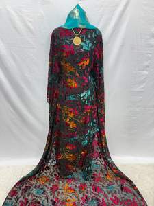 Robe longue pour femme en spandex respirant, à manches longues, à motifs floraux parfumés, brodée, pour l'été, l'automne et l'hiver, Dashiki Maqbal Dirac - Product Image 5