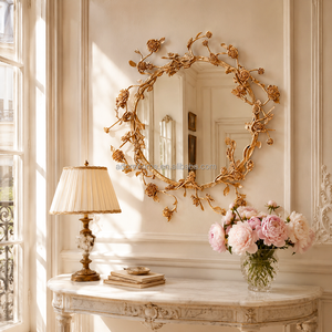 <span class=keywords><strong>Specchio</strong></span> da <span class=keywords><strong>Parete</strong></span> Rotondo in Rame di Lusso per Arredamento Soggiorno - Product Image 4