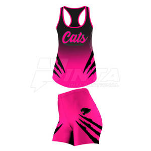 Nouvelle arrivée Ensembles de pom-pom girl en polyester de haute qualité uniformes de compétition avec logo personnalisé - Product Image 4