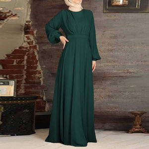 Abaya Musulmana para Mujer al por Mayor, Manga Larga, Estilo Árabe, Dubai, Moderna, para Oración, Eid, Informal, Kaftan, Vestido Largo Turco - Product Image 6