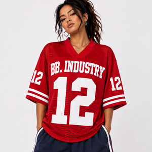 BB. INDUSTRY Maillot de basket-ball pour femme, blanc, en maille, col en V, manches courtes, respirant, coupe décontractée, numéro 12, vêtements d'équipe - Product Image 3