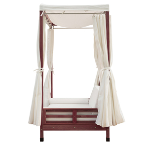 Outdoor Hotel Furniture Beach Sun <b>Bed</b> With <b>Canopy</b> Wooden-Eliora - Product Image 5