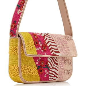 New Handmade Patchwork Beaded Shoulder Bag Designer Glass Bead Embroidered Women <b>Handbag</b> Premium Boutique Fashion Purses - Product Image 1