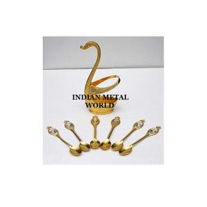 Juego de 2 soportes para cubiertos de madera y hierro de diseño maravilloso de Indian Metal World - Product Image 2