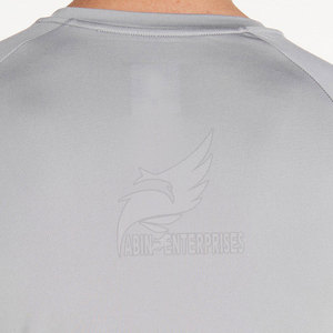 Camiseta Deportiva de Secado Rápido con Mangas Raglán Grises para Hombre, Talla XXL, con Logotipo de Águila Estampado en la Parte Delantera, Diseño Ajustado con Cuello Redondo, Ropa Deportiva - Product Image 5