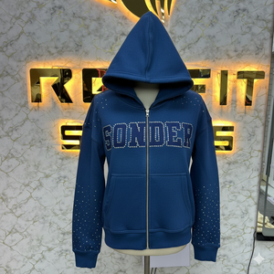 Sudadera con Capucha y Cremallera 2026, Nueva, Precio Bajo y Buen Material, Servicios OEM, Impresión DTF, Fabricada en Fábrica, Precio Económico, Sudaderas para Hombre - Product Image 6