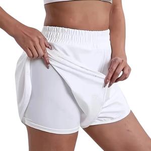 New 2-in-1 Breathable <b>Women</b> Fitness Skirt with Built-In Shorts High Waist Activewear <b>Skort</b> OEM Wholesale - Product Image 5