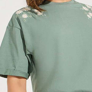 Camiseta de Verano para Mujer, Estilo Moderno, Manga Corta, Estampada con Personajes, Tejido de Punto, Transpirable, 100% Fibra de Bambú, Anti-UV - Product Image 6