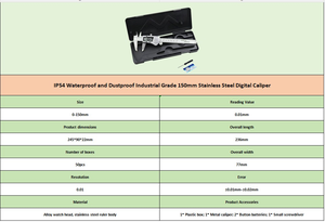 Pied à coulisse numérique en acier inoxydable 150mm/200mm/300mm IP54 avec service OEM Pied à coulisse numérique électronique vente en gros - Product Image 3