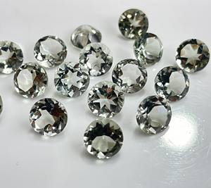 Amatista verde natural Corte redondo 6mm Piedra preciosa de amatista verde suelta facetada - Product Image 1