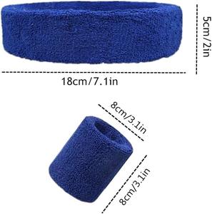 Sports Wrist-<b>head</b> <b>Bands</b> for Men & Women - Moisture Wicking Athletic Terry Cloth Sweatband for Tennis, Basketball, <b>Running</b>, Gym, - Product Image 4
