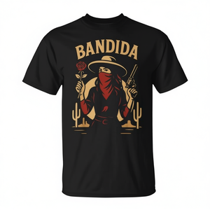 T-shirt promozionale in stile Bandida Chicana messicana latina - Product Image 2
