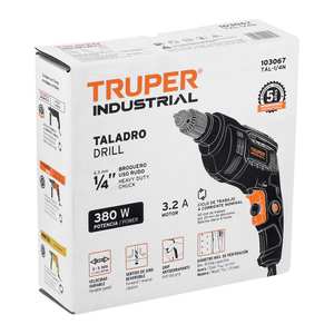 Trapano Industriale Truper con Cavo da 1/4 Pollici, 380W, Velocità Variabile, Mandrino Senza Chiave, Utensile per Lavorazione del Legno - Product Image 3